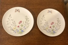 2 Seltmann Weiden Liane Floral & Butterflies 7” Side Plates. FANTASTIC CONDITION
