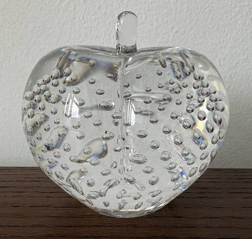 Clear art glass - glass, apple