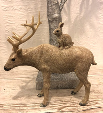 Cute Standing Deer with Rabbit