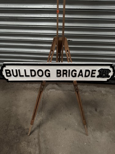 Bulldog brigade sign - brigade, road