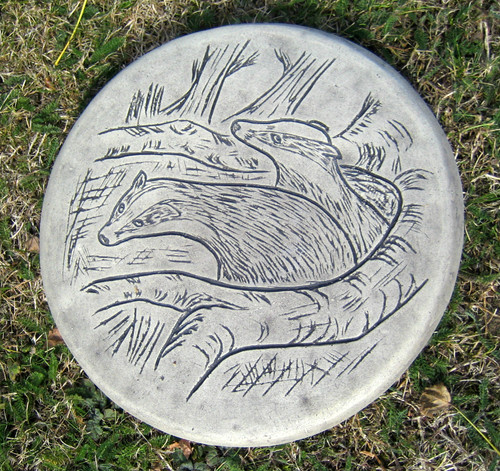 Garden stepping stones badger - stones,