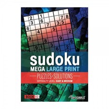 Mega Large Print Modern Sudoku Puzzles Book 2  - Easy & Medium Activity Puzzles