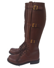 Reproduction 1941 WW2 Army Military Cavalry Riding Mens 3 Buckle Boots UK 5-12