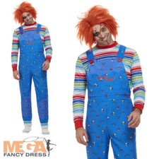 Chucky Mens Fancy Dress Evil Doll Toy Childs Play Adult Halloween Costume Outfit