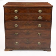 Georgian Mahogany Secretaire Chest of Drawers Fitted Interior FREE UK Delivery