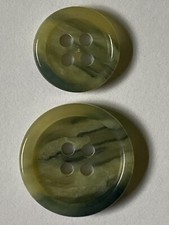 Green Khaki Horn Effect Buttons Suit Blazer 15/20mm Pack Of 10