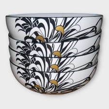 Denby Monsoon Chrysanthemum 4x Cereal Soup Bowls 6” Floral Hardly Used Excellent