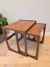 G Plan Mid Century Teak Nest of 2 Tables Vintage Retro Pair Coffee Side Lamp