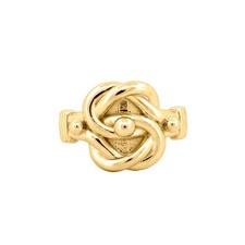 Gold-Plated Silver Jewelco London Square Double Love Knot Ring
