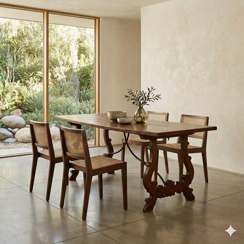 Antique refectory table walnut - antique,