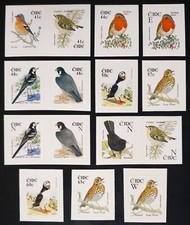 IRELAND 2001-4 BIRDS COMPLETE SET 15 VALUES SELF ADHESIVE EX BOOKLET MNH