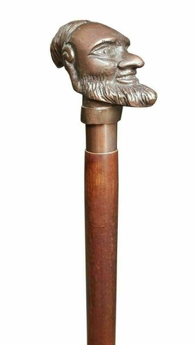 Copper antique men face head - men,