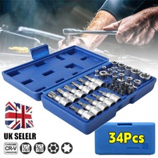 34pcs Torx Star Socket & Bit