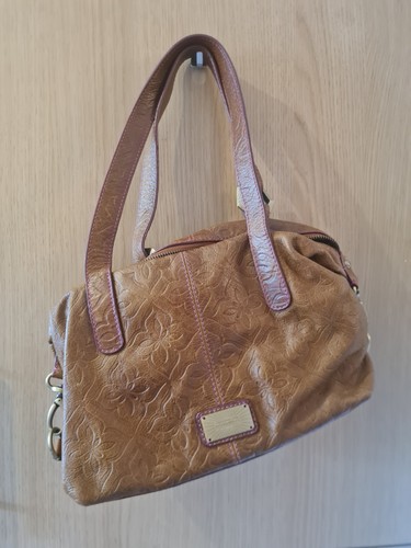 Brown leather butterfly - brown,
