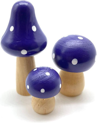 3pcs mini mushrooms miniature - 3pcs,