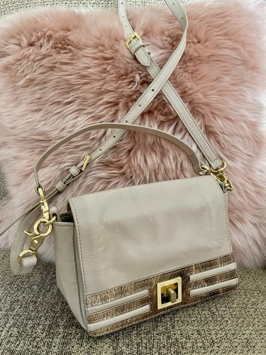 Mimco beige leather shoulder - beige,