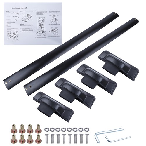 Black roof cross bars - roof, full