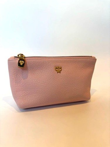 Mcm leather pouch - pouch, gold