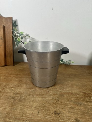 Vintage aluminium ice bucket - ice,