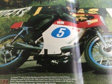 AJS 7R ALAN BARNETT TOM KIRBYS METISSE  FRAMED MOTORCYCLE PICTURE ARTICLE.