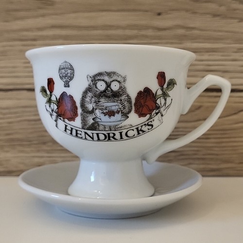 Hendricks gin tea cup saucer - tea,