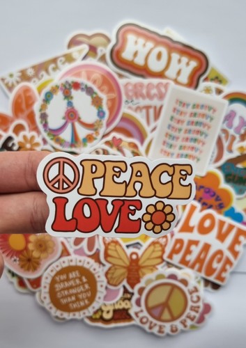 Groovy hippie stickers - 50,