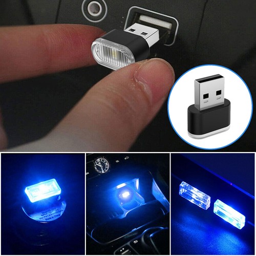 Usb blue led car - 1x, interior