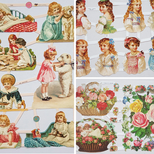 Vintage style die cut paper - vintage,