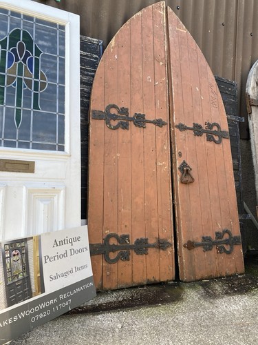 Ancient gothic pair arched - pair, of