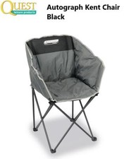 Quest Autograph Kent Chair In Black and Grey Camping Caravan Motorhome F3025-BL