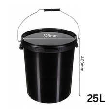 Plastic Buckets Tubs Black
