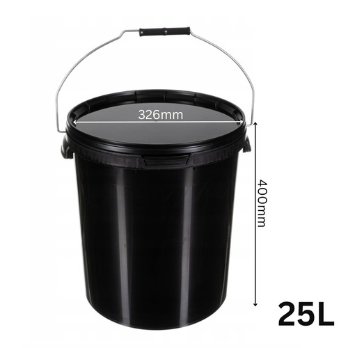 Plastic buckets tubs black - plastic,