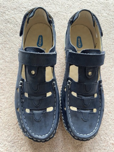 Wolky women blue - wolky, leather