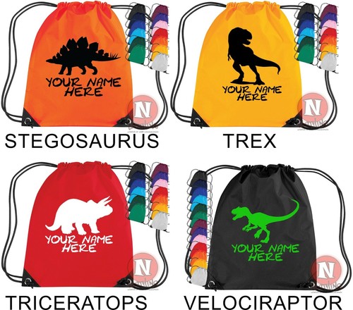 Personalised dinosaur bag trex - bag,