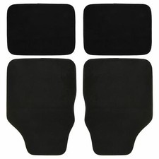 4pc Universal Black Car Floor Mat Set Heavy Duty Carpet Front Rear Non Slip Grip