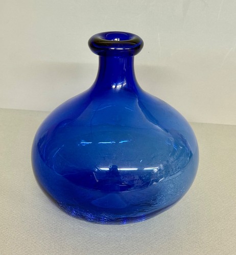 Vintage cobalt blue bottle - vintage, 9"