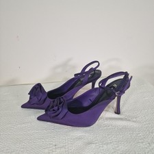 ZARA Purple Satin Floral