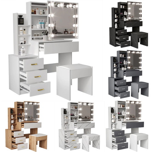 Dressing table with led mirror - dressing,