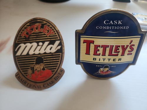 Pair tetleys bitter pump - pair,