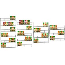 SPICE HERB JAR RACK HOLDER KITCHEN DOOR CUPBOARD STORAGE WALL 3 4 5 & 6 TIER NEW