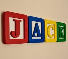 Toy Story Style Wooden Alphabet Blocks. Name Blocks. Personalised Blocks. 