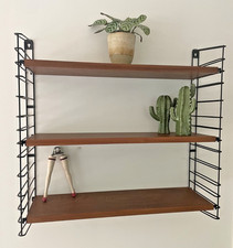 NEW SOLID WOOD SHELVES tomado Shelving Unit  mid century wall design mcm 60's  3