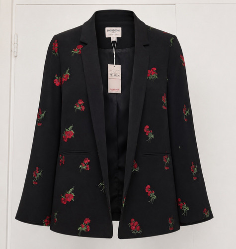 Monsoon black embroidered - black,
