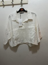 ZARA OFF WHITE SATIN SHIRT