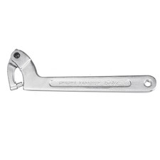 C Spanner Tool Chrome Round End Adjustable Hook Pin Wrench Accessory 19mm-51mm