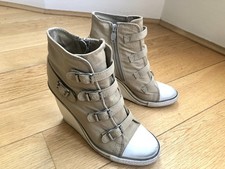 Designer Women's ASH THELMA Ankle Wedge Boots, Sand, UK 6/EU39, ExcCndn, RARE!