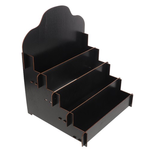 Black wood greeting card stand - wood,