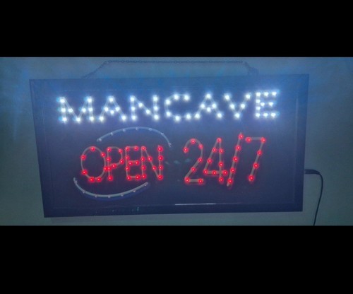 Man cave open led neon - man, 24/7