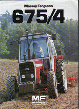 1982 Massey Ferguson MF675/4 Tractor Brochure Leaflet