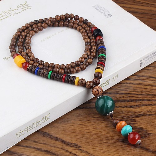 Long mala necklace wood - mala, bead